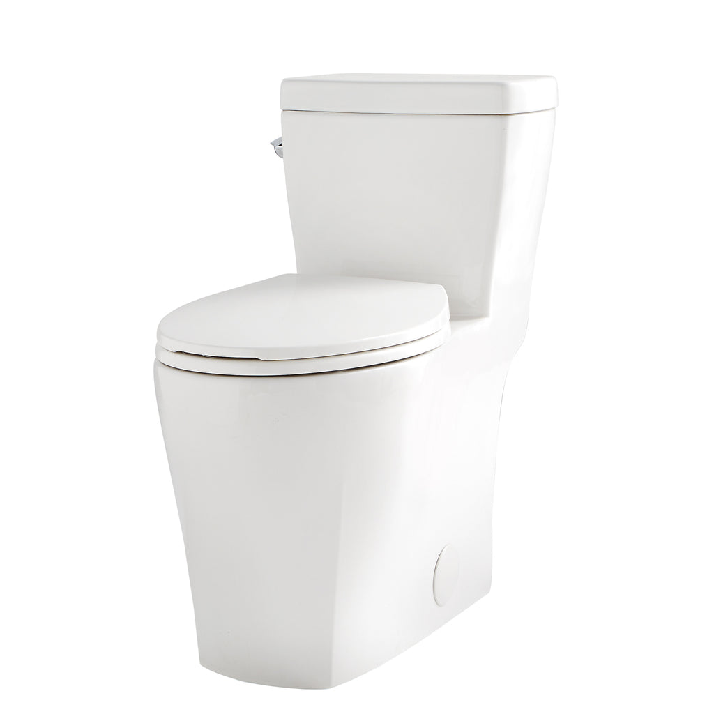 Toilette Gerber Lemora monopièce allongée blanche siège inclus
