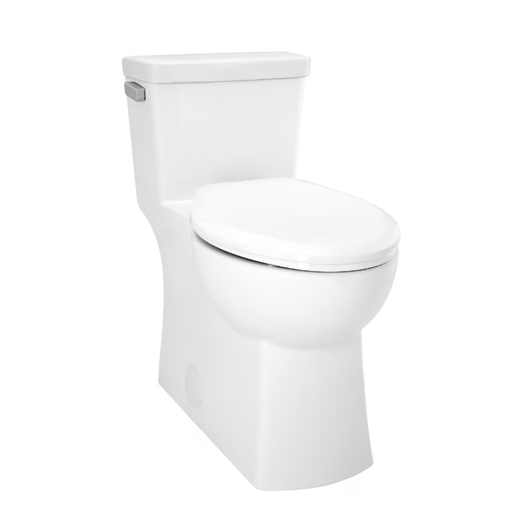 Toilette Gerber Burr Ridge monopièce allongée blanche siège inclus