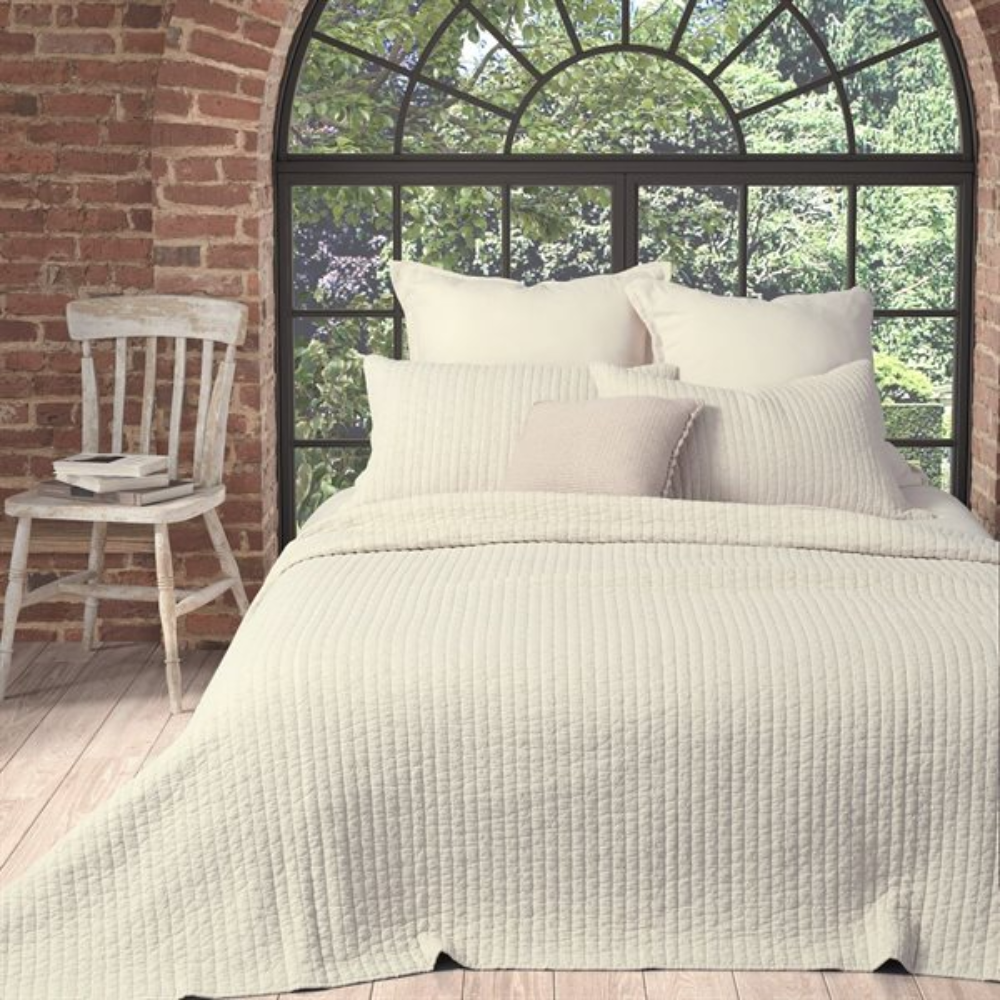Courtepointe lit king et 2 cache-oreillers Beige clair Courtepointe lit king et 2 cache-oreillers Beige clair