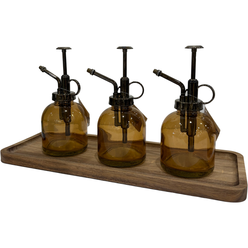 Vaporisateur à plantes en verre ambré de Nostalgia