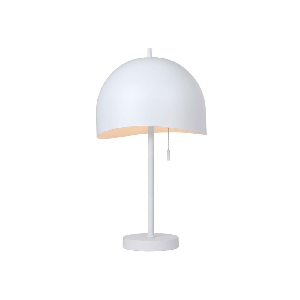 Lampe de table Canarm Henlee en métal blanc mat