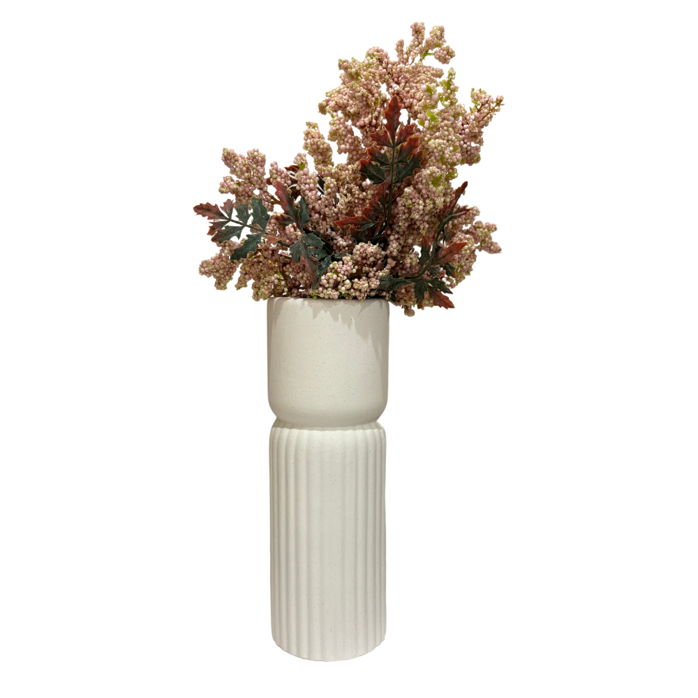 Vase décoratif olso blanc en céramique Nostalgia