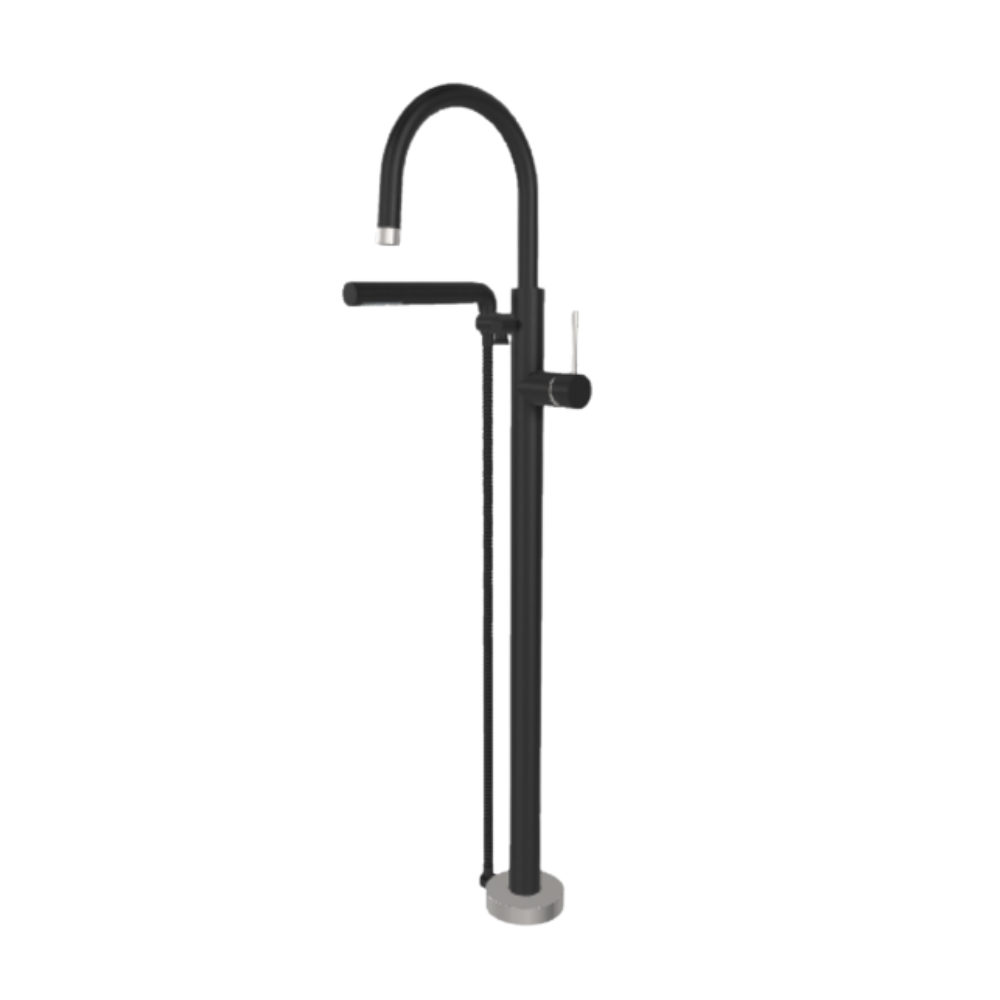 Robinet de bain au sol noir Umix de Aquabrass