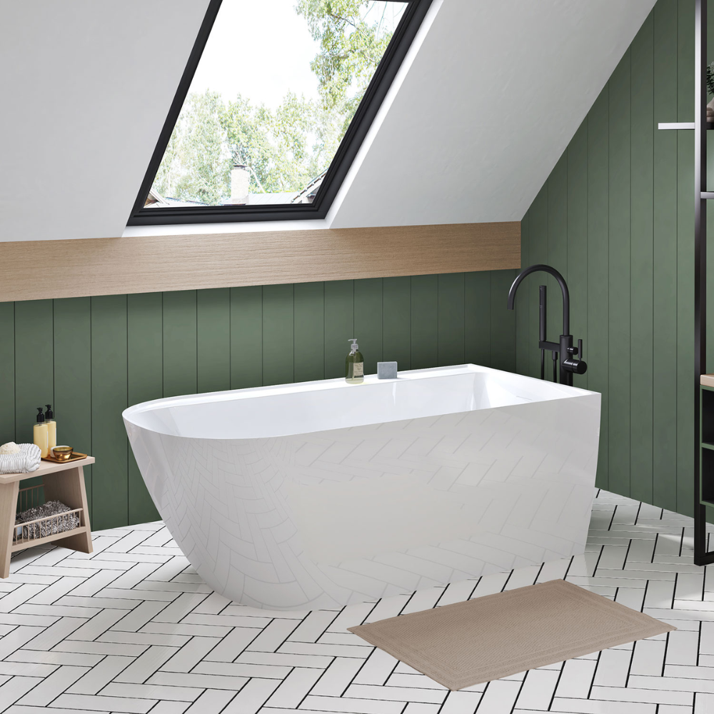 Bain de coin autoportant Zitta Stelvio 60 x 32 x 24 po