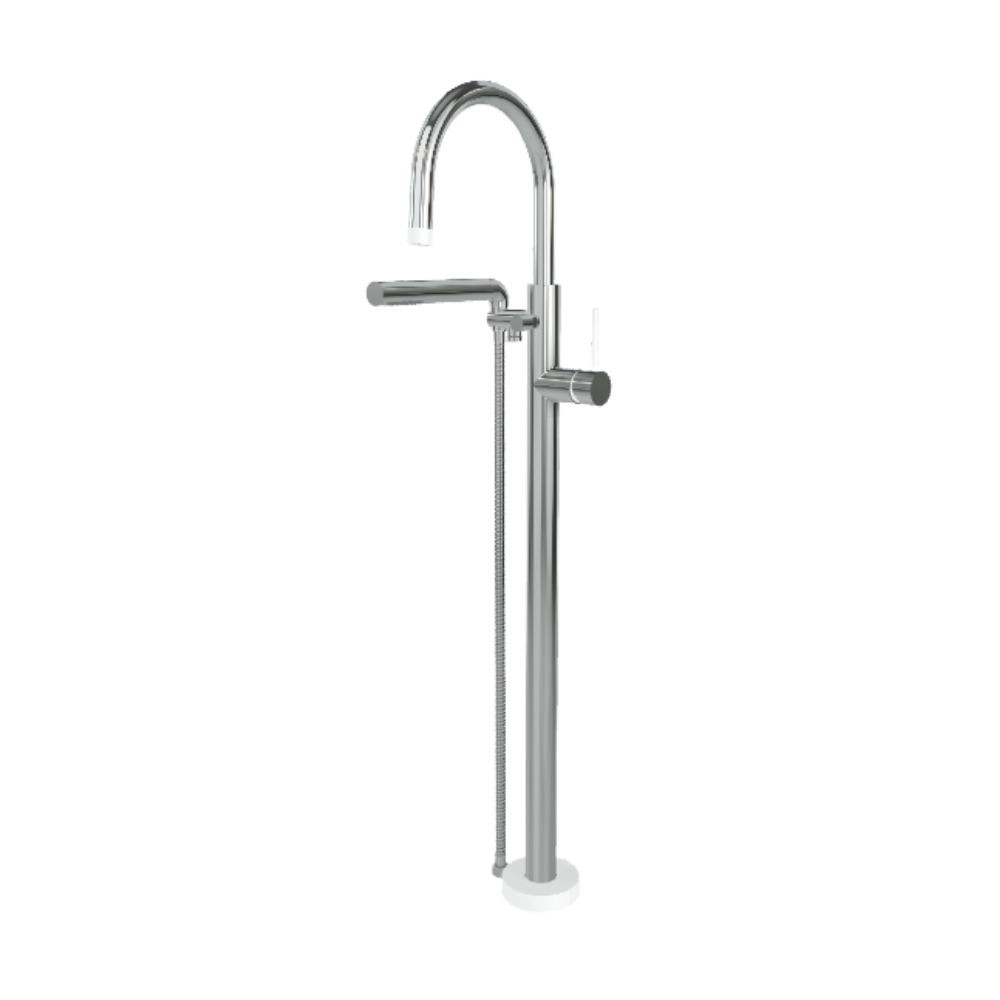 Robinet de bain au sol chrome Umix de Aquabrass