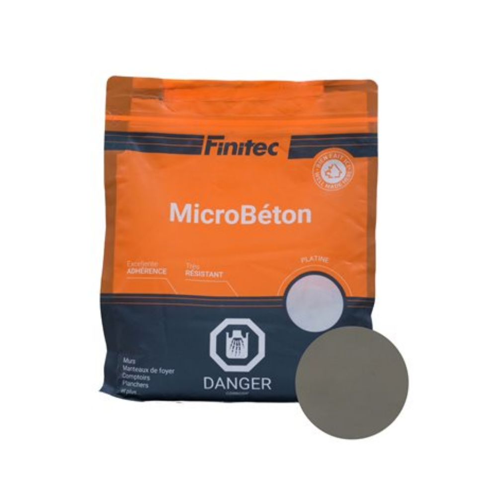Microcouche de béton MicroBéton platine par sac de 3,5 kg par Finitec