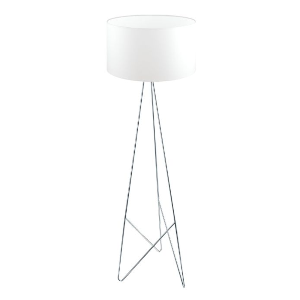 Lampe de plancher Camporale blanc et chrome de Eglo