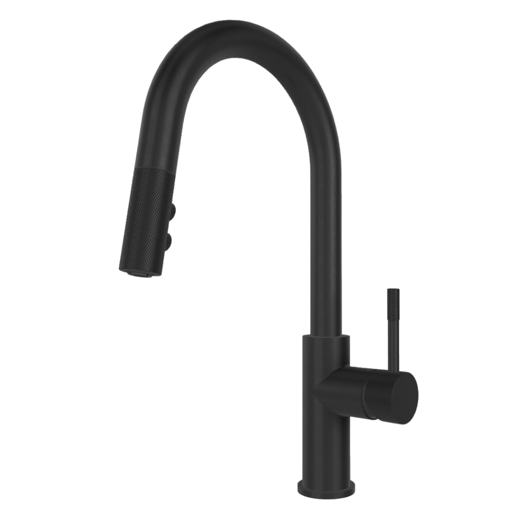 Robinet de cuisine Umix noir à douchette de Aquabrass