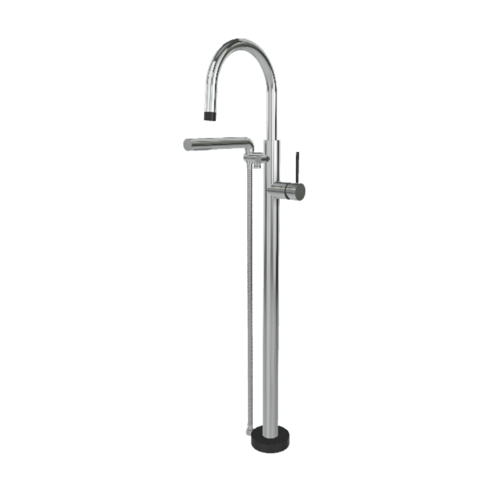 Robinet de bain au sol chrome Umix de Aquabrass