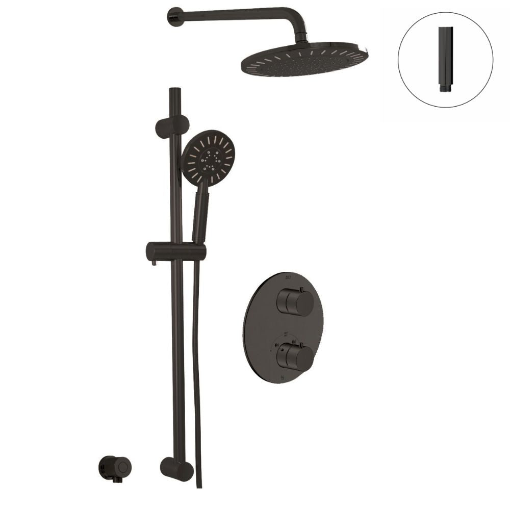 Alt circo systeme de douche thermostatique - 2 fonctions noir